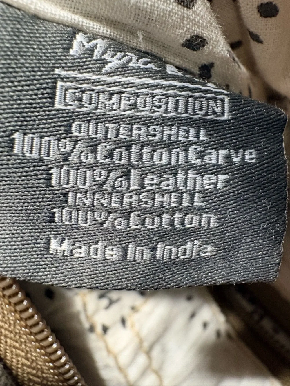 Myra Upcycled Chevron Striped Blue, Beige Gray Woven‎ Tote w Brown Leather Trim